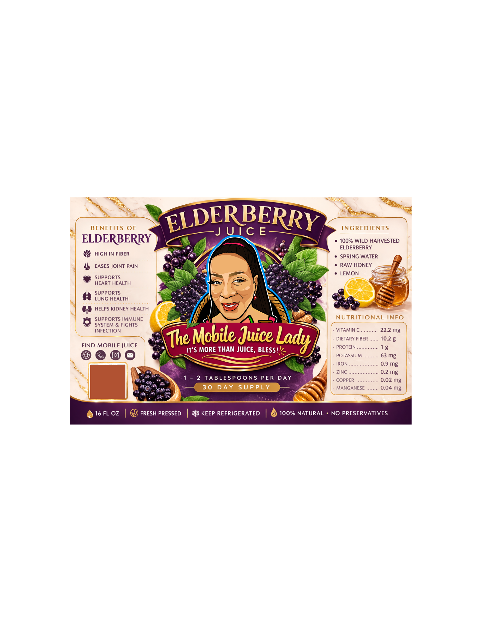 Fresh Elderberry Juice